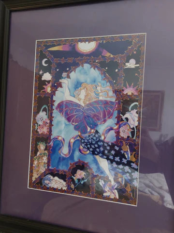 Happy with her photographic print of "Ascending Butterfly"