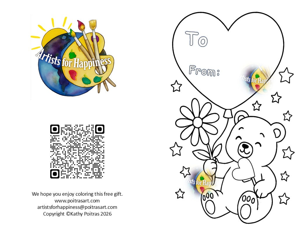 đťđ¨ ColorâYourâOwn Bear Valentine Card