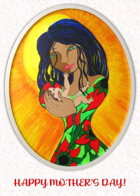 Mother’s Day Art Card – “Love Mom” by Kathy Poitras