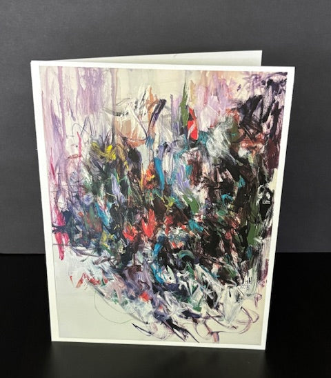 Collector’s Edition 8.5 x 11 inch art card featuring a photographic print of ‘Autumn,’ a 30 x 40 inch abstract painting on gallery canvas by Pamela Holl Hunt. The artwork shows swirling abstract brushstrokes in fall-inspired colors.