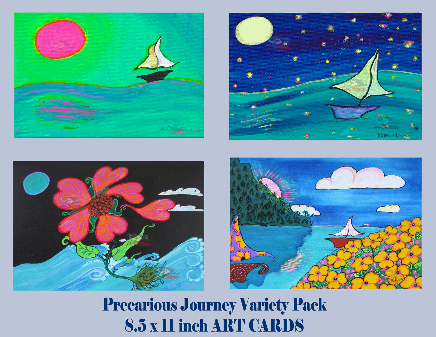 Precarious Journey.  Art Card, Birthday Card, Wall Art