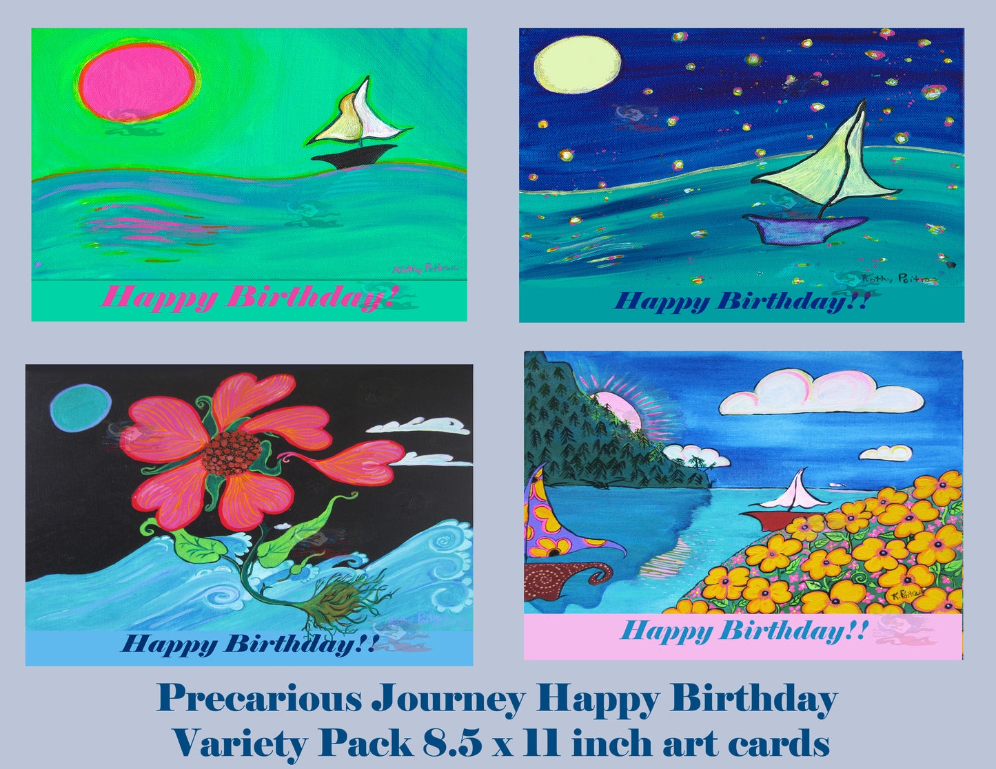 Precarious Journey.  Art Card, Birthday Card, Wall Art