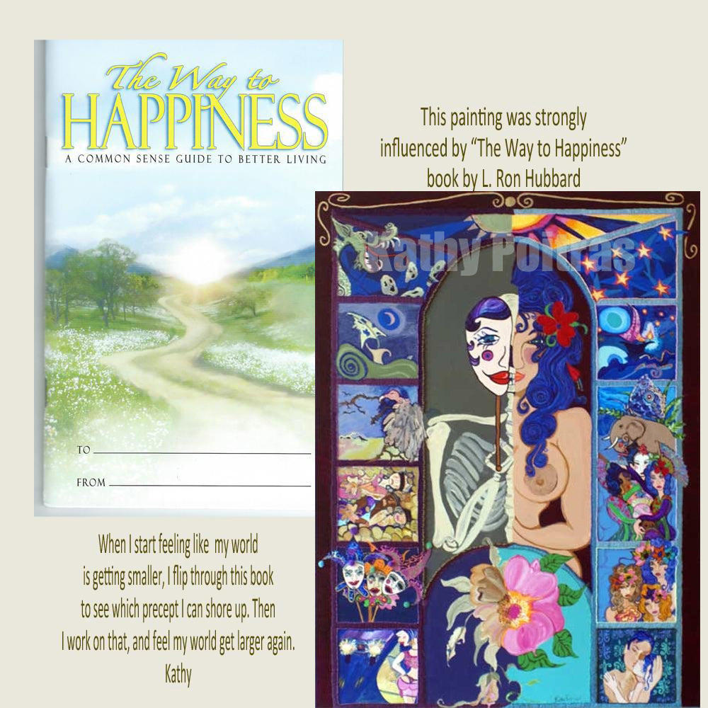 4 x 6 inch print plus booklet "The Way to Happiness"
