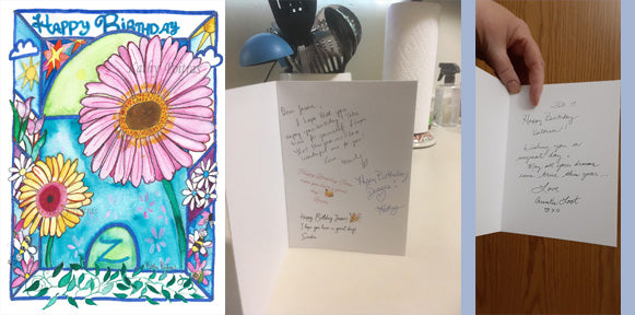 Personalized Birthday Card. April Flower of the Month , Daisies and the Letter Z