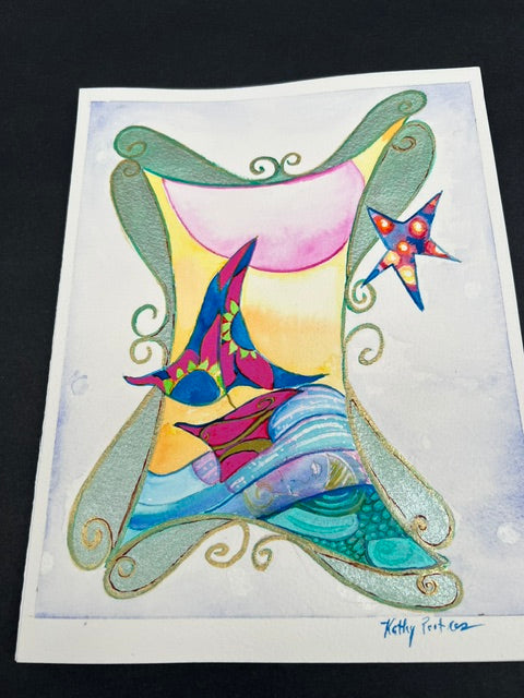 "A thought made Sea" watercolor, on 140 lb rag paper