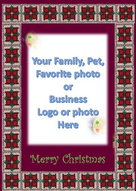 Customizable Christmas Card – Add Your Photo, Pet, or Logo