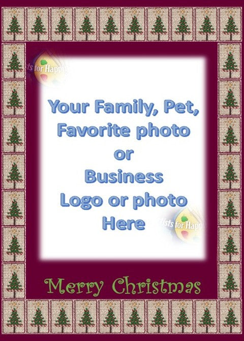 Customizable Christmas Card – Add Your Photo, Pet, or Logo