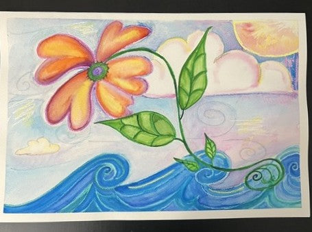 "Gentle Resilience"     Mixed media on watercolor paper (Copy)