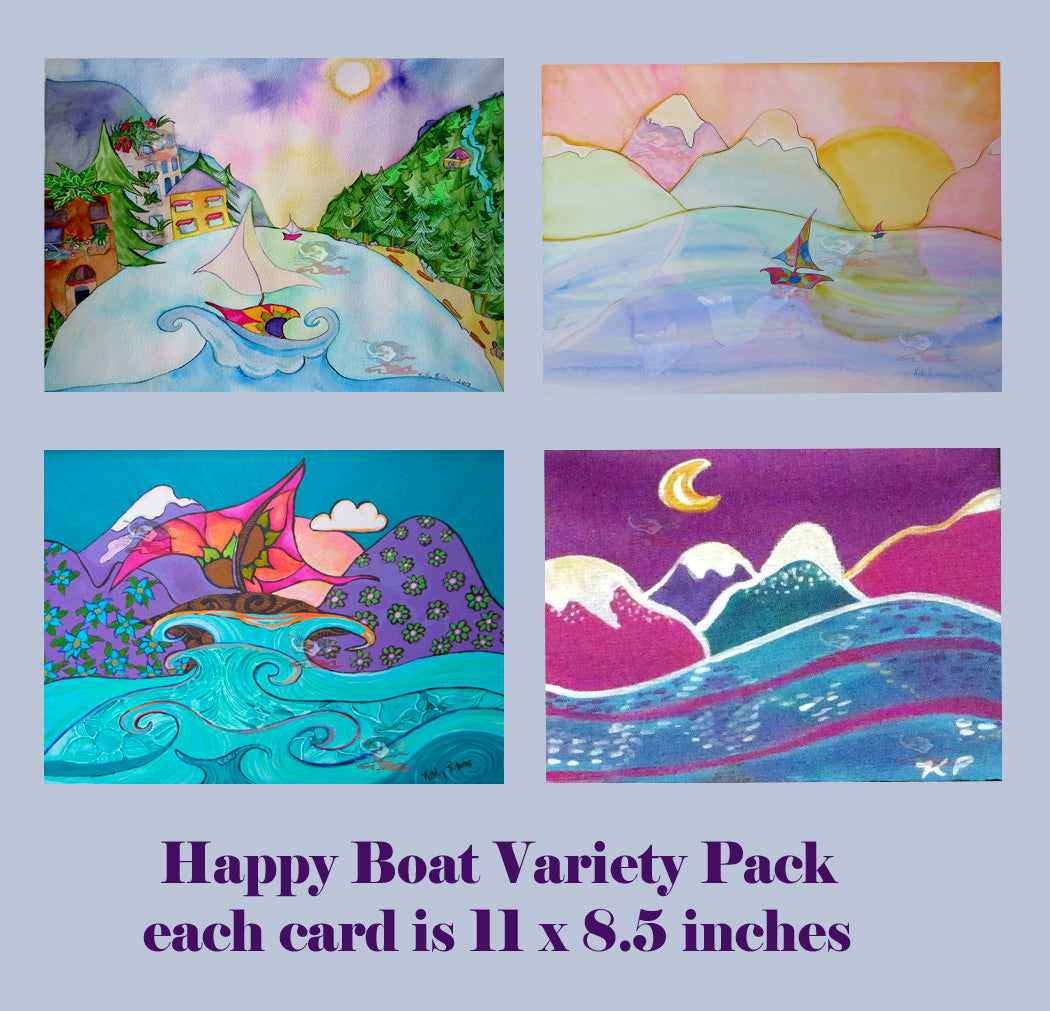 Deep Cove Art Card, Birthday Card. Variety Pack, Featuring "Deep Cove" by artist Kathy Poitras