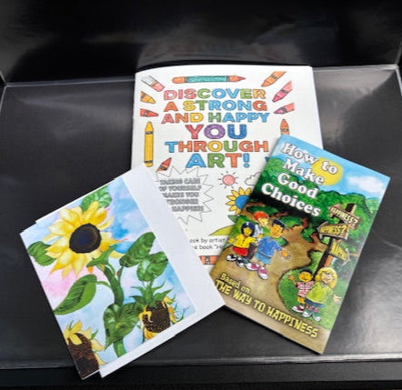 Discover a Strong and Happy You Through Art.  Children's coloring book and activity book