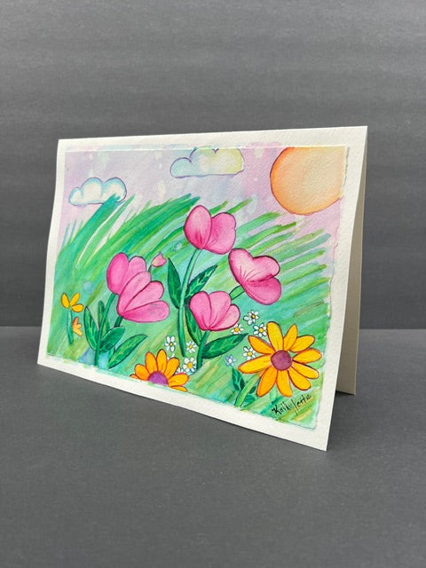 "A pollination garden"     watercolor and ink on paper