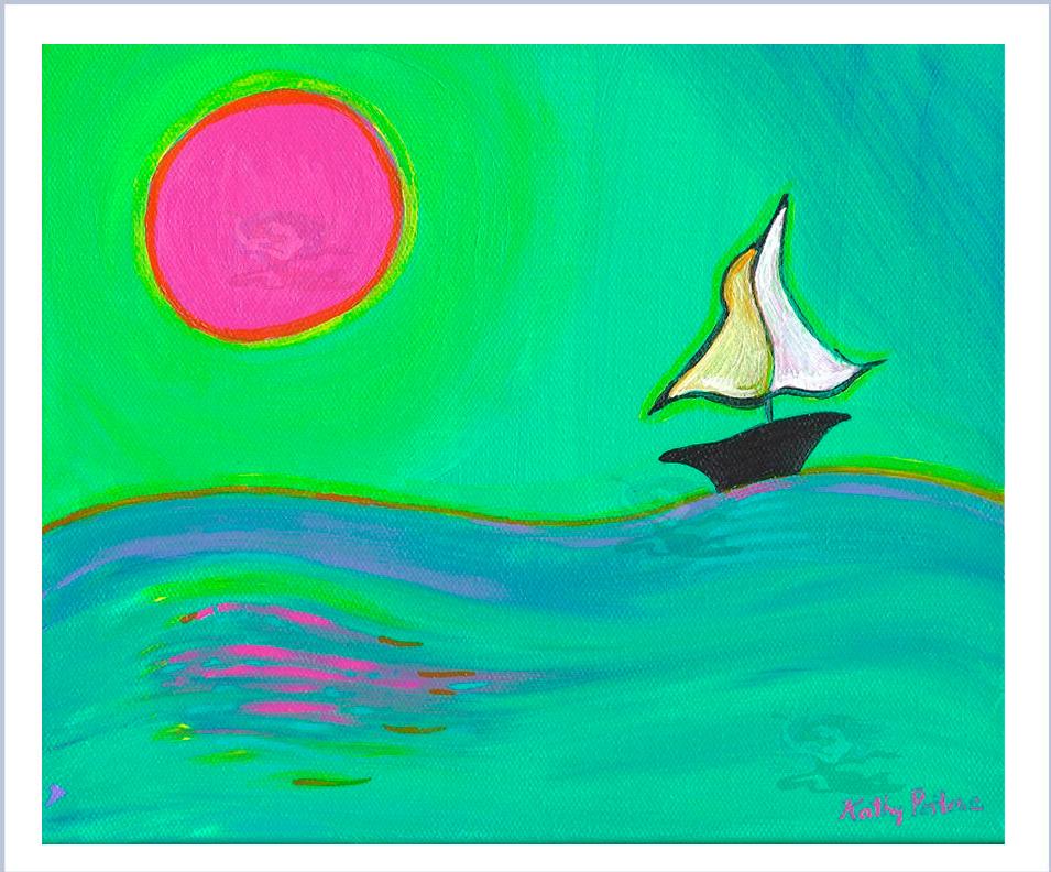 Precarious Journey.  acrylic painting