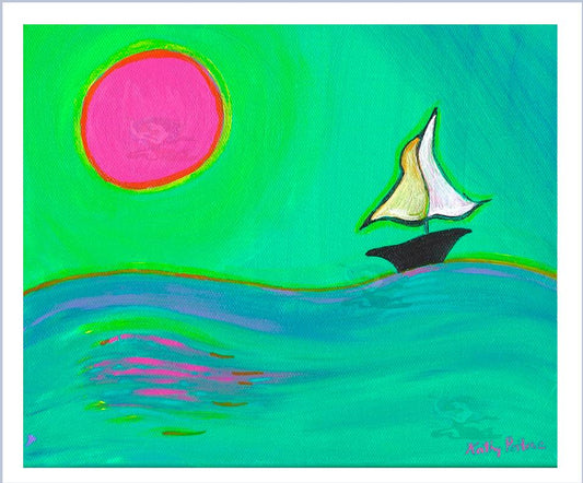 Precarious Journey.  acrylic painting