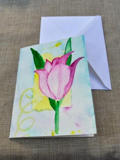 Watercolor Tulip Art Cards.  Each one is an original painting.