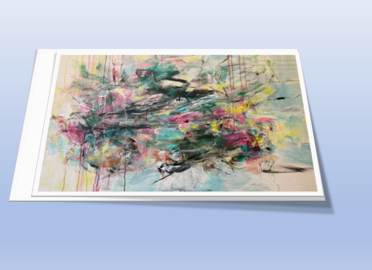 "Reflections" abstract painting by Pamela Holl Hunt