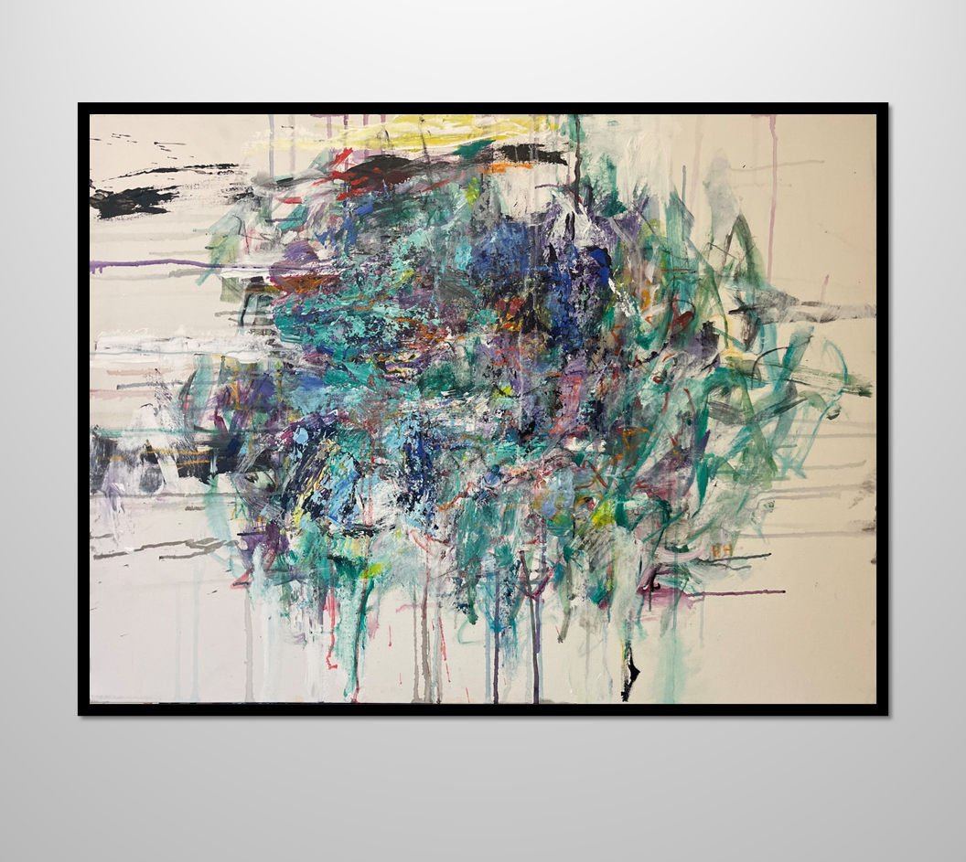 "Another World" abstract painting by Pamela Holl Hunt