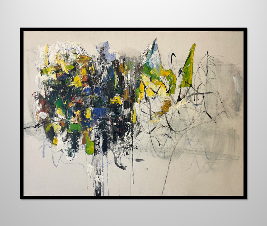 Where Does the Time Go? Abstract painting by artist Pamela Holl Hunt