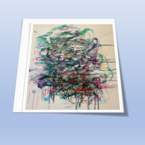 "Birds and Branches" Abstract painting by Pamela Holl Hunt