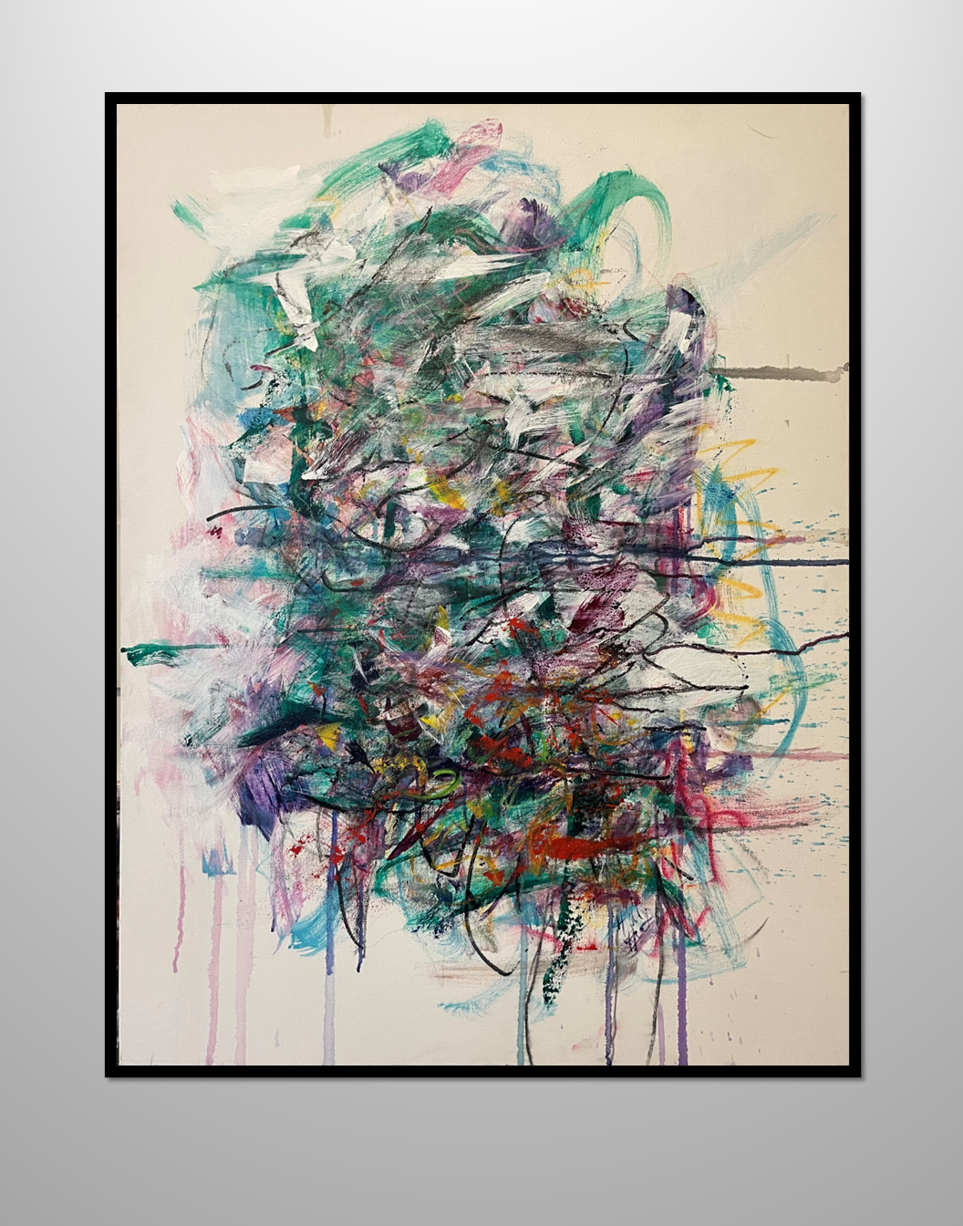 "Birds and Branches" Abstract painting by Pamela Holl Hunt