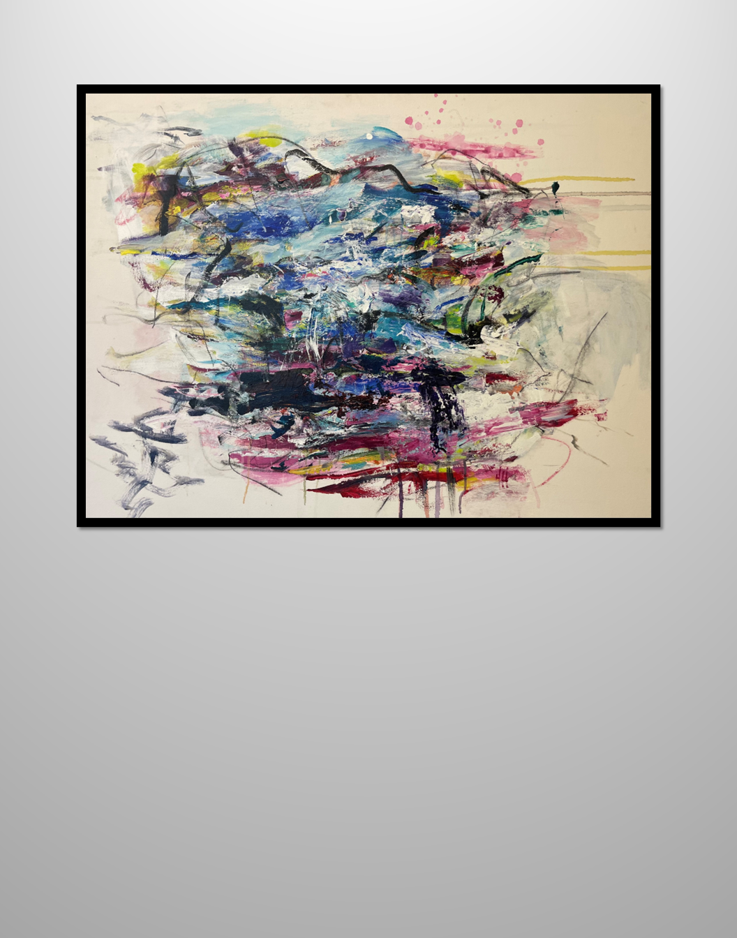 "The Sea" Abstract painting by Pamela Holl Hunt
