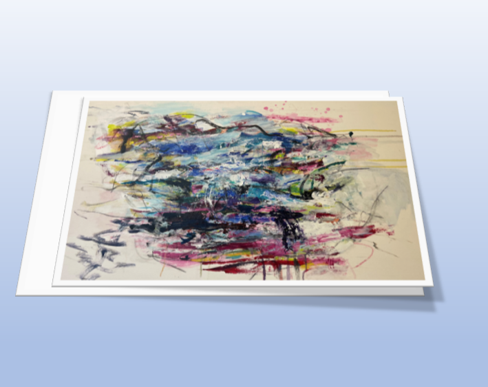 "The Sea" Abstract painting by Pamela Holl Hunt