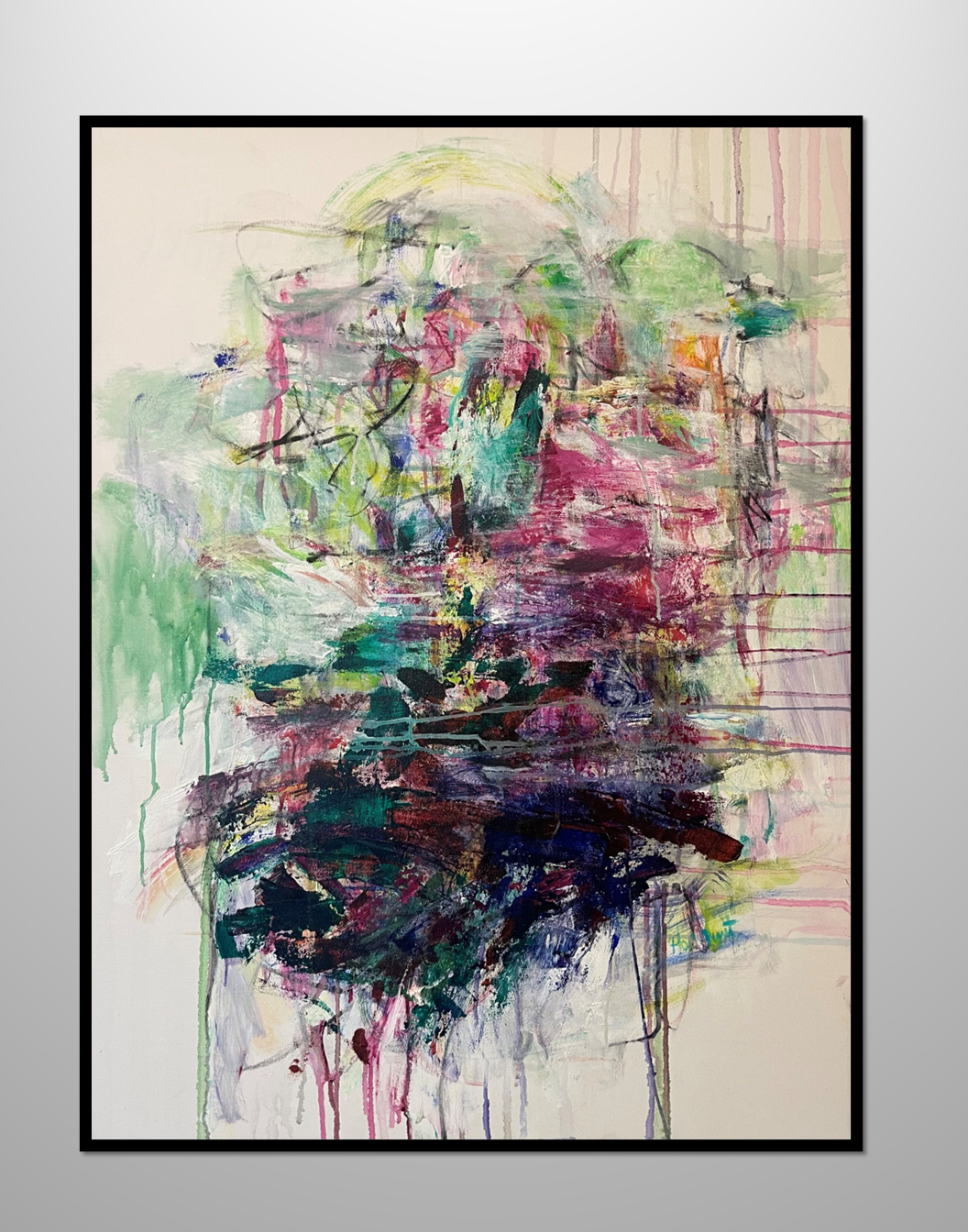 Far Horizon. Abstract painting on gallery canvas by Pamela Holl Hunt
