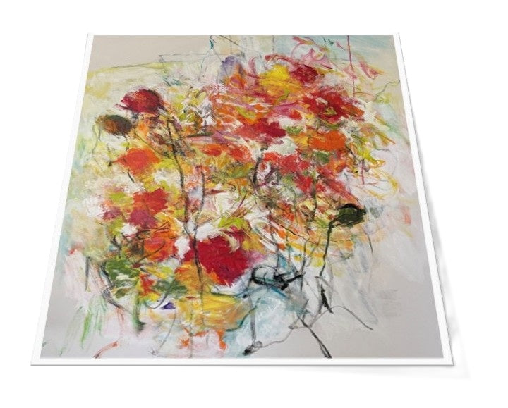 "Symphony in Scarlet"  Abstract painting by Pamela Holl Hunt