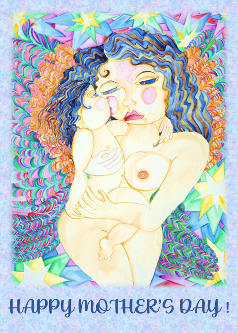 Mother’s Day Art Card – “Warrior Mother” by Kathy Poitras