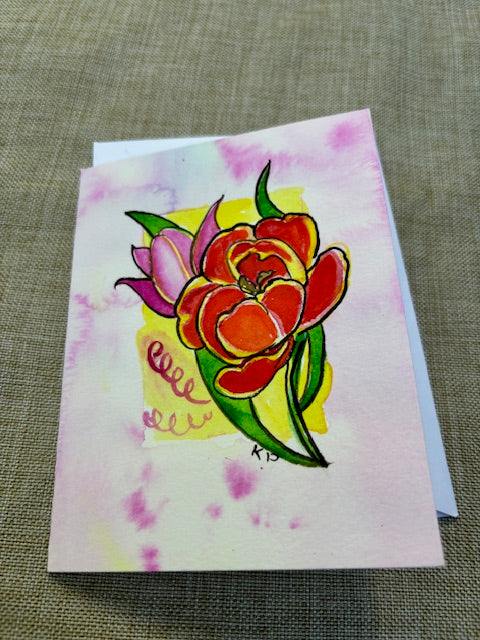 Watercolor Flower Art Cards.  Each one is an original painting.