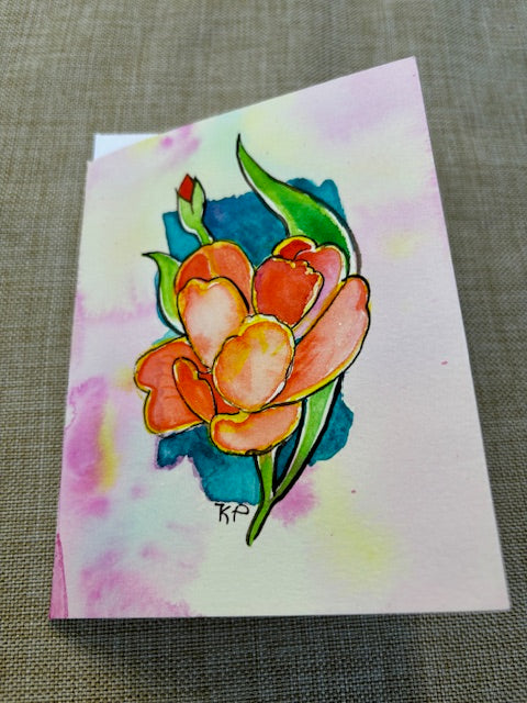 Watercolor Flower Art Cards.  Each one is an original painting.