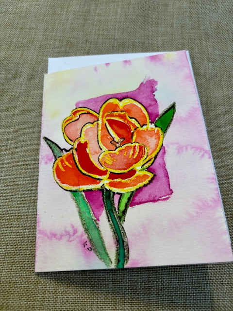 Watercolor Flower Art Cards.  Each one is an original painting.