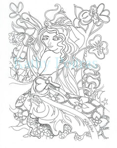 color your own flamenco dancer greeting card. Birthday card
