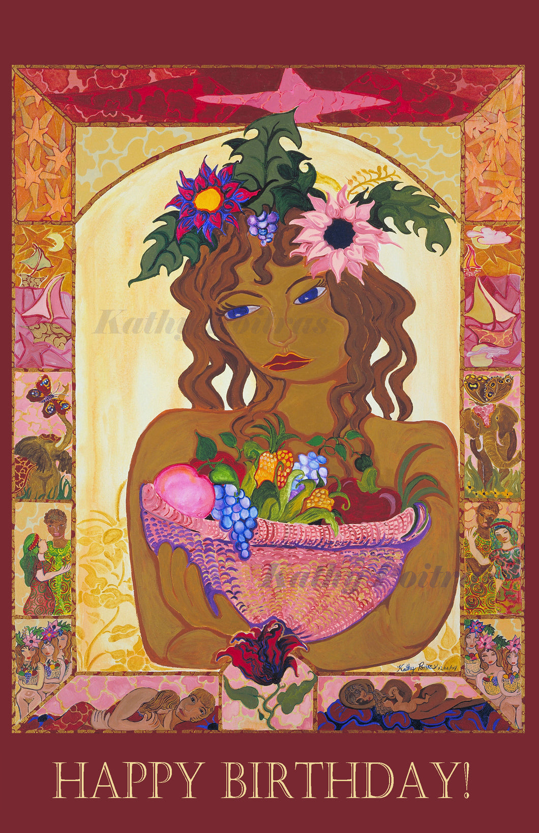 Printable formatted digital art card  of the painting 
