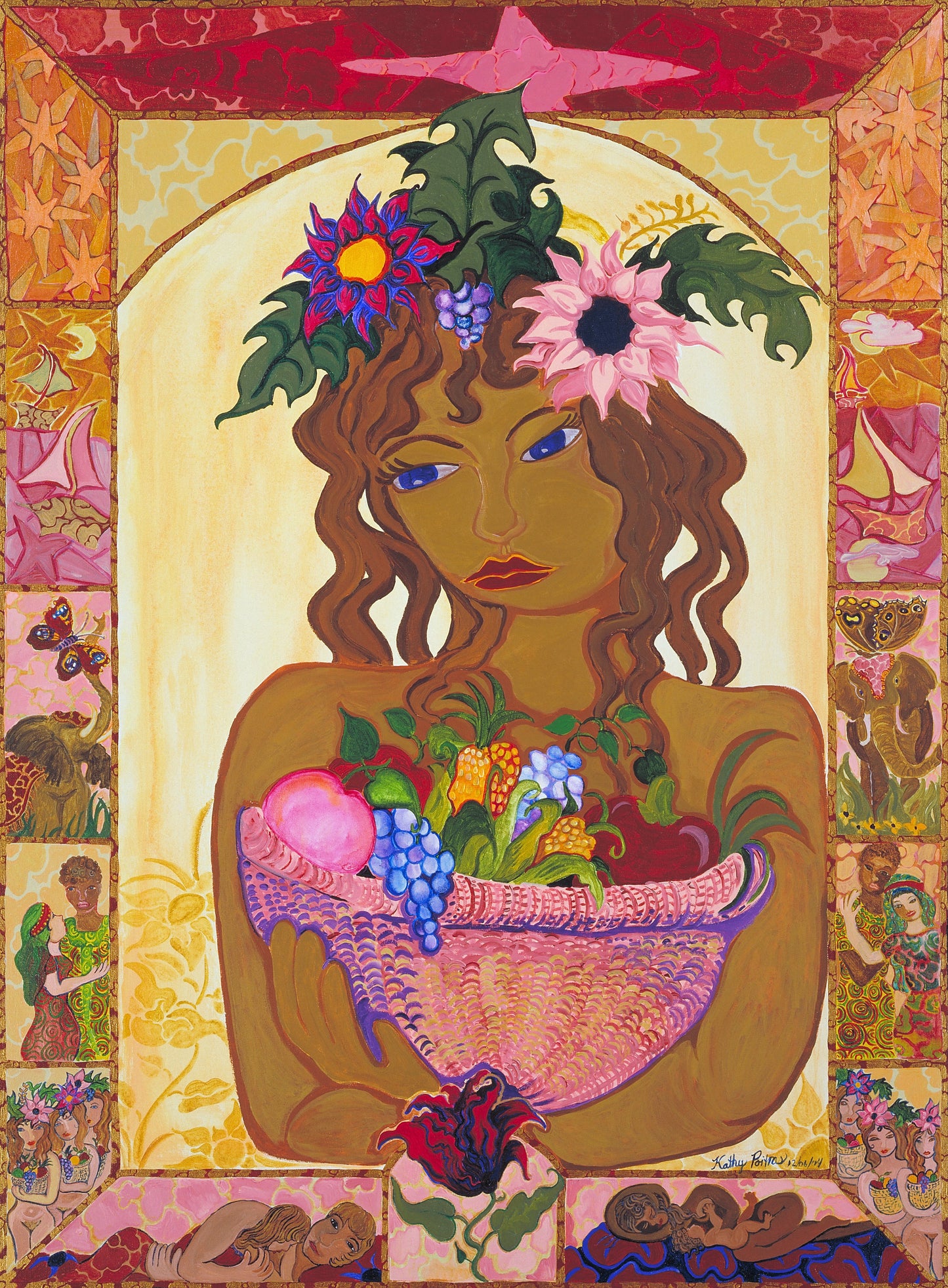 Ascending Harvest . A Beautiful and Bountiful Goddess