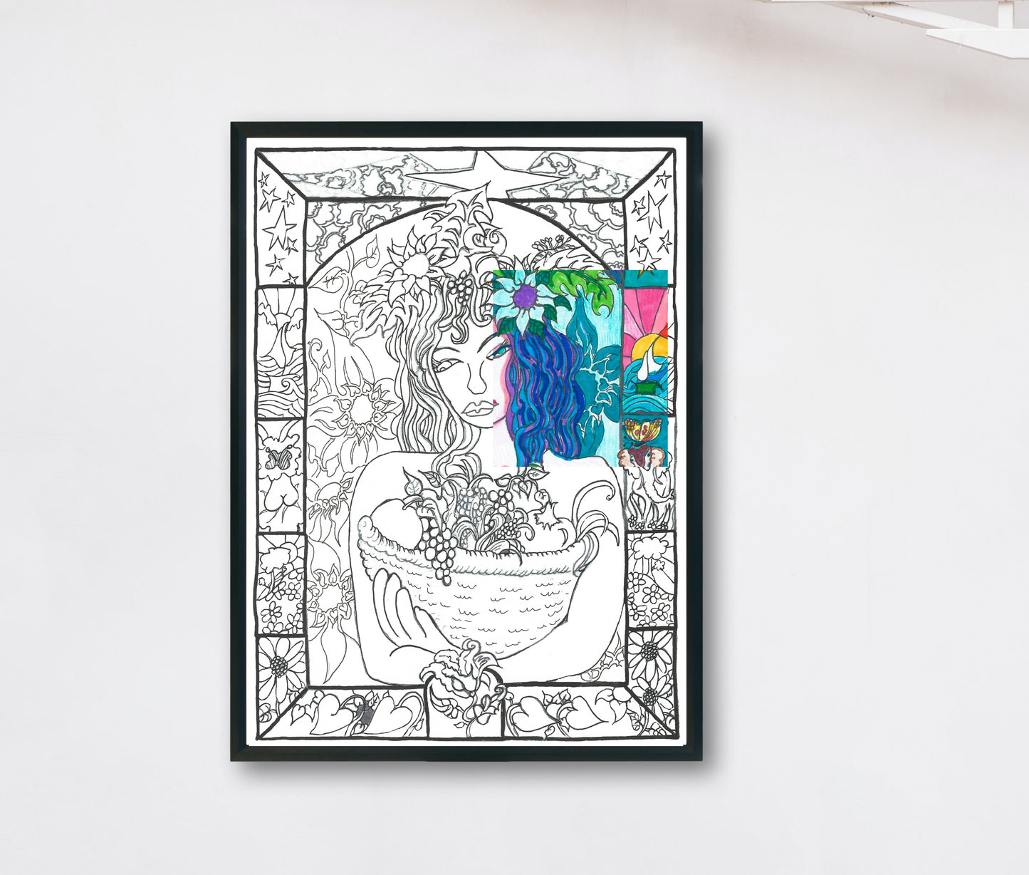 Color your own frameable 11 x 14 inch poster on acid free bristol board.