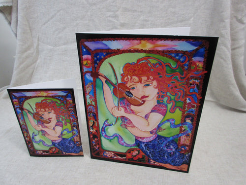 photographic art card of Musical Goddess Ascending
